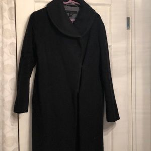 Limited brand wool ankle length black coat